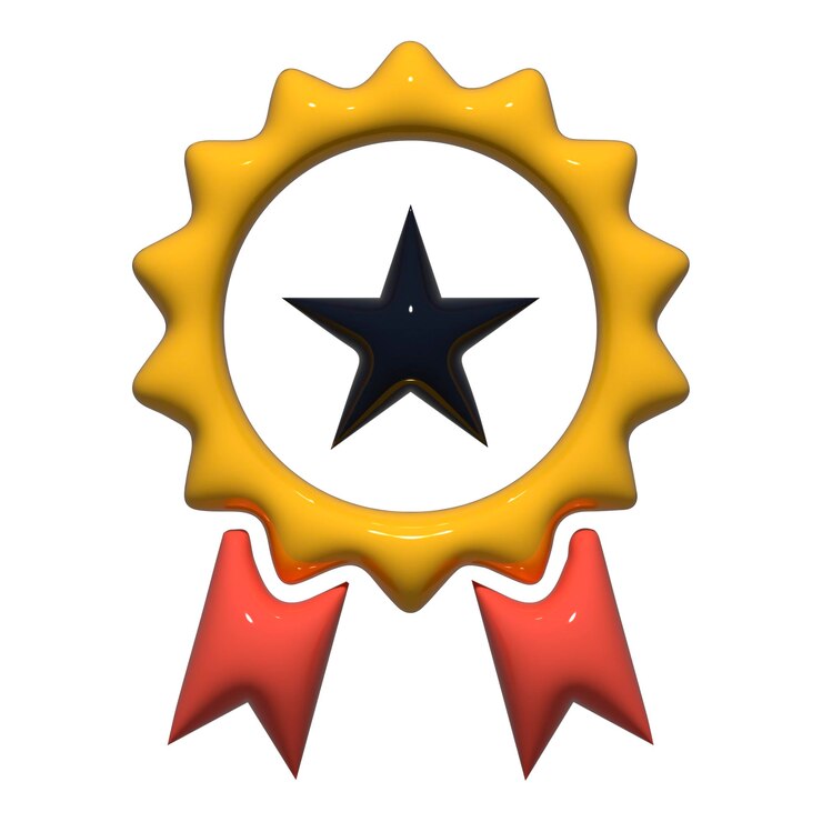 Diseño del icono de la medalla de logro