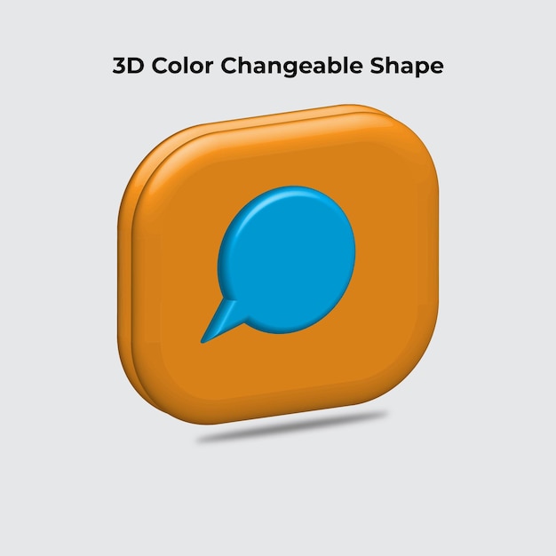 Diseño de icono de mensaje 3D