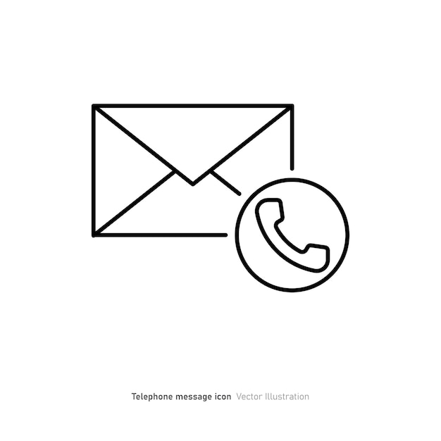 Diseño de icono de mensaje telefónico aislado en ilustración vectorial de fondo blanco
