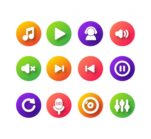Diseño de icono de música simple