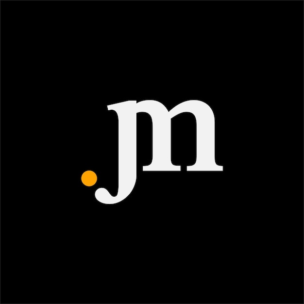Diseño de icono de negocio inicial de logotipo JM