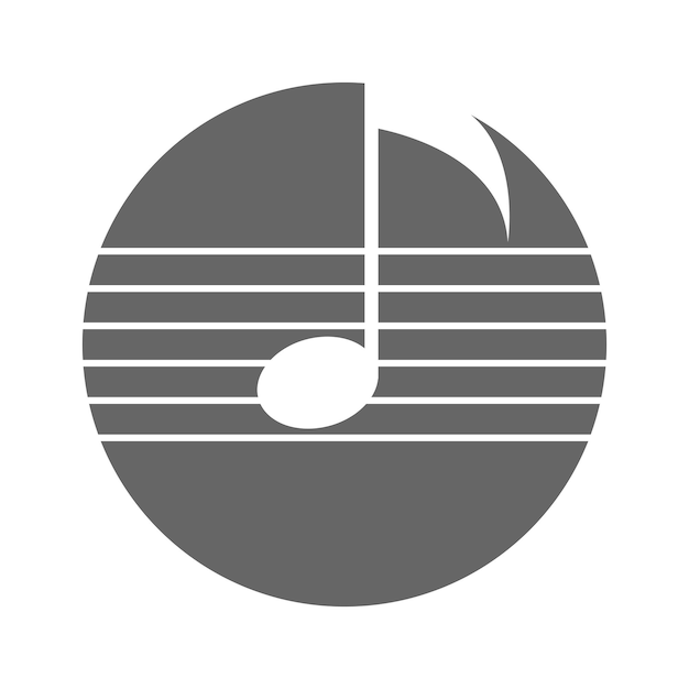 Diseño de icono de nota musical