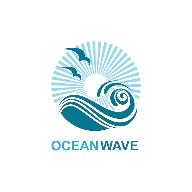 diseño de icono de océano