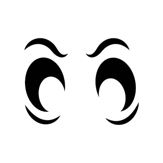 Diseño del icono de los ojos de dibujos animados