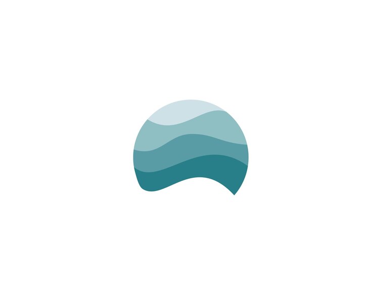 Diseño de icono de onda de agua