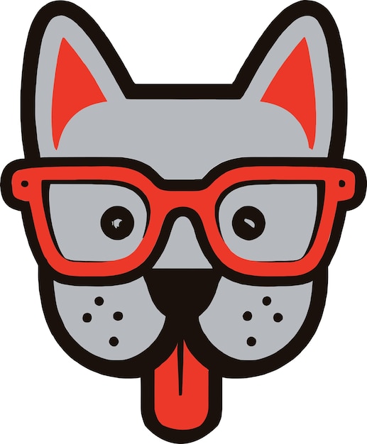 Diseño de icono de perro adorable