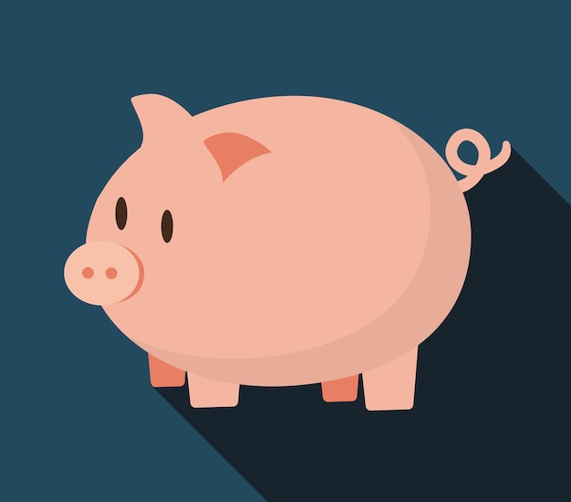 Diseño de icono de Piggy