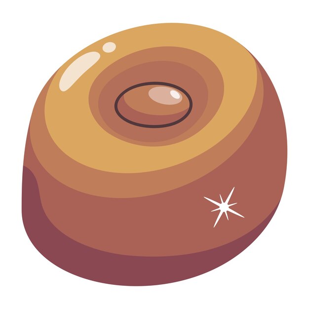 Un diseño de icono plano de caramelo
