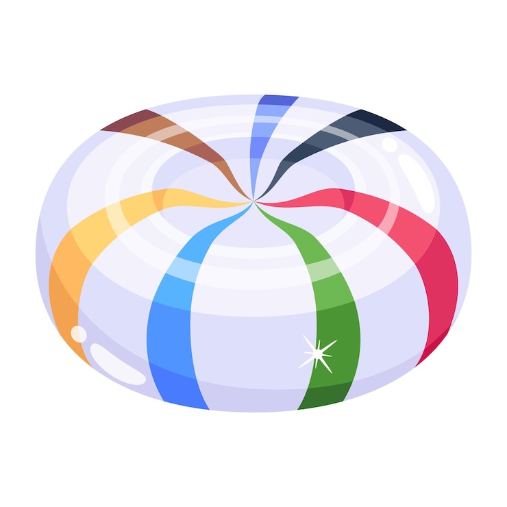 Vector un diseño de icono plano de caramelo
