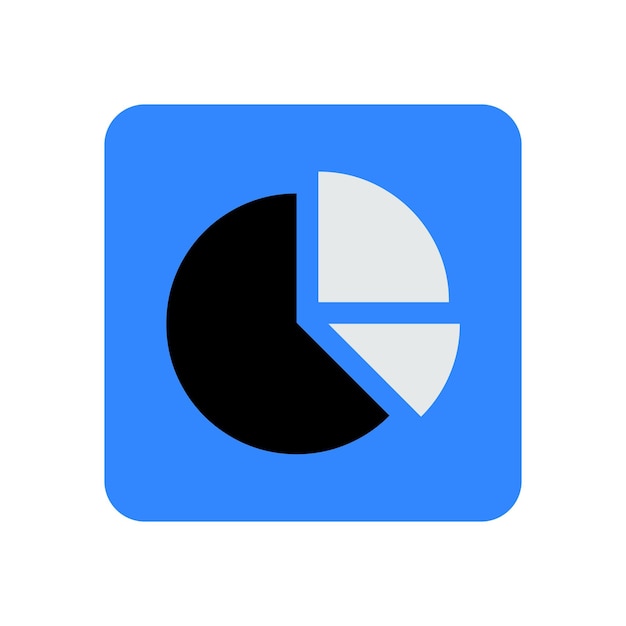 diseño para el icono plano del gráfico de pastel