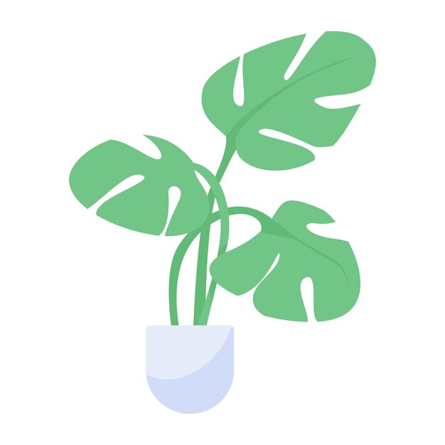 Vector diseño de icono plano de planta de interior