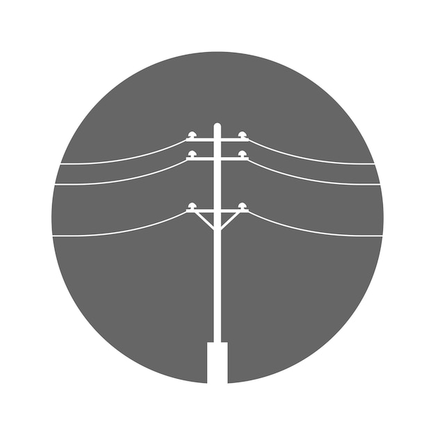 Diseño de icono de poste eléctrico