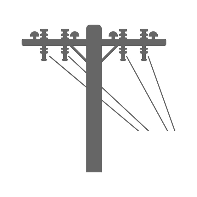 Vector diseño de icono de poste eléctrico