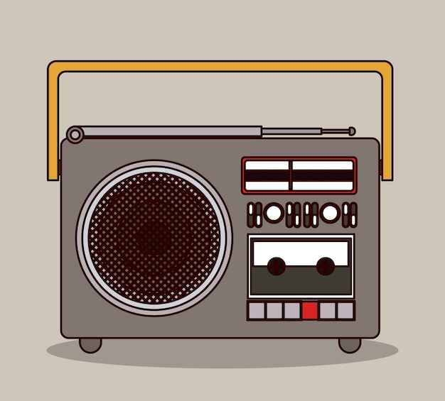 diseño de icono de radio portátil