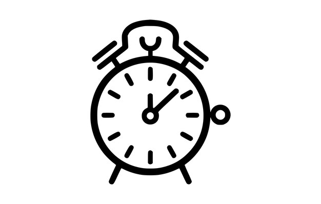 diseño de icono de reloj en fondo blanco