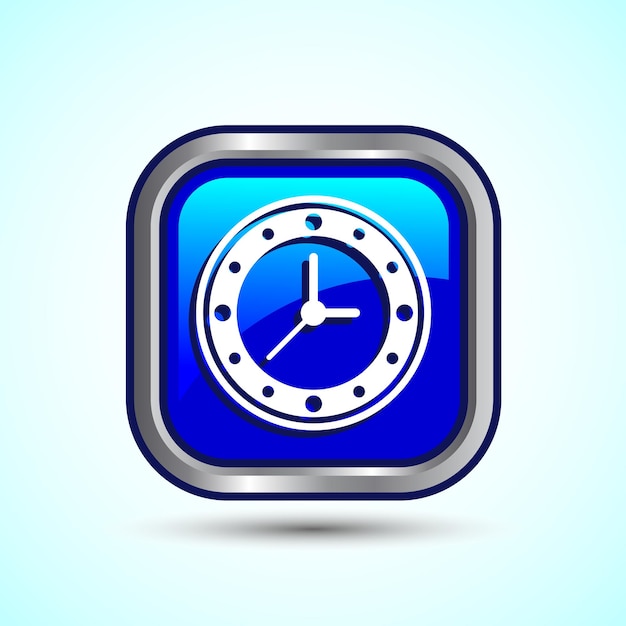 Diseño de icono de reloj Ilustración Icon de reloj para aplicaciones y sitios web Diseño de botón de color verde