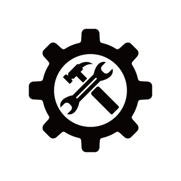 diseño de icono de reparación signo y símbolo de configuración del sistema mecánico