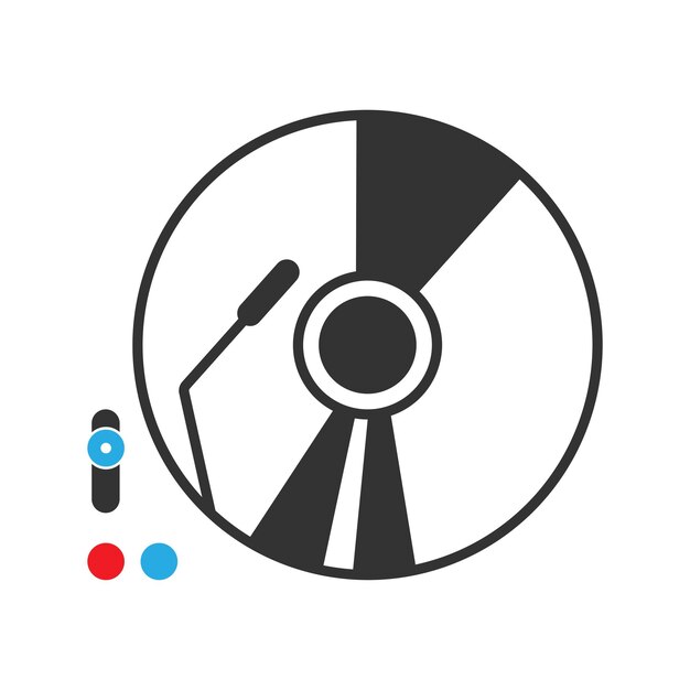 Vector diseño del icono del reproductor de música