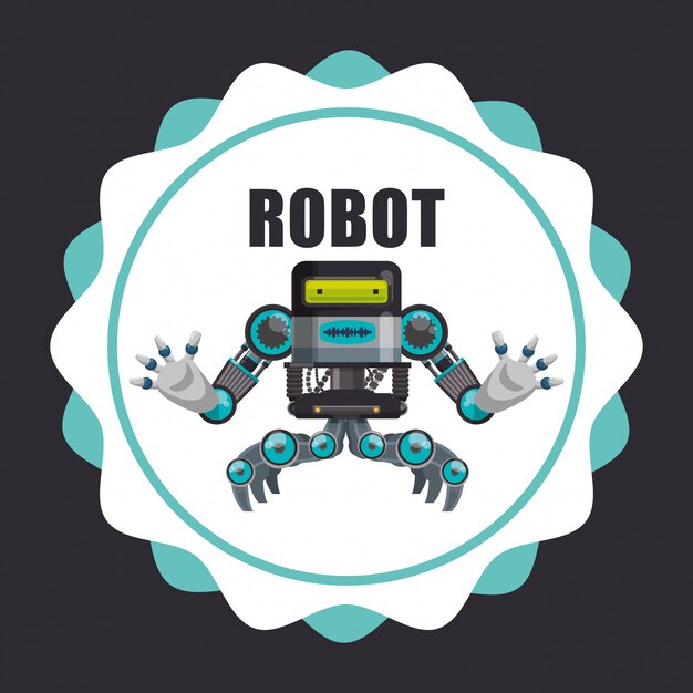 Diseño de icono de robot