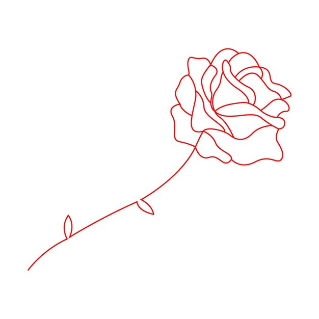 Diseño de icono de rosa