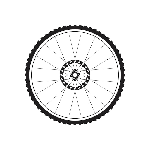 Diseño del icono de la rueda de la bicicleta