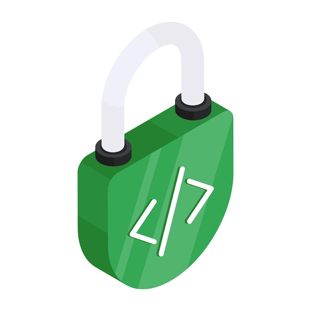 Un diseño de icono de seguridad de codificación