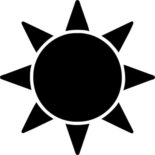 Vector diseño del icono del sol