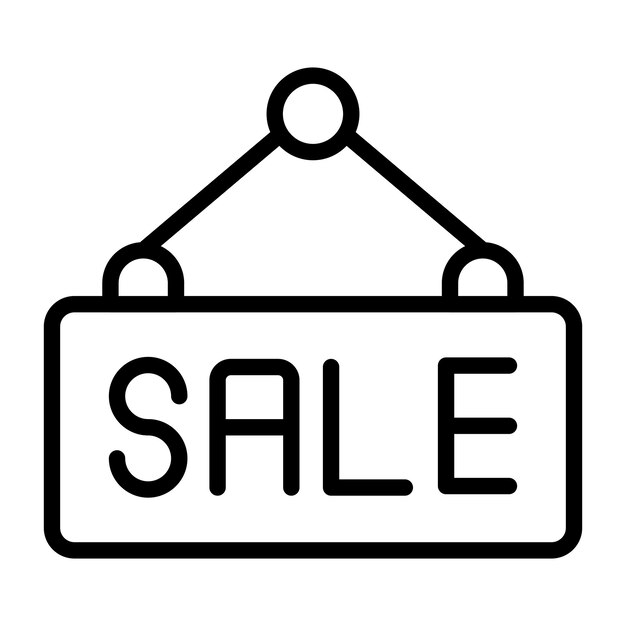 Un diseño de icono del tablero de venta