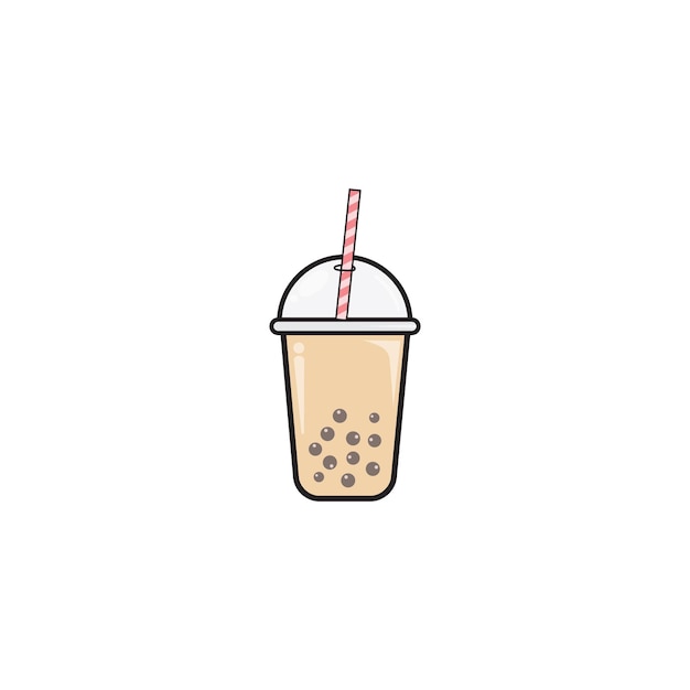 Diseño del icono del té de burbuja