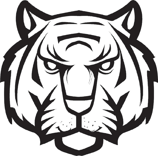 Diseño del icono del tigre blanco