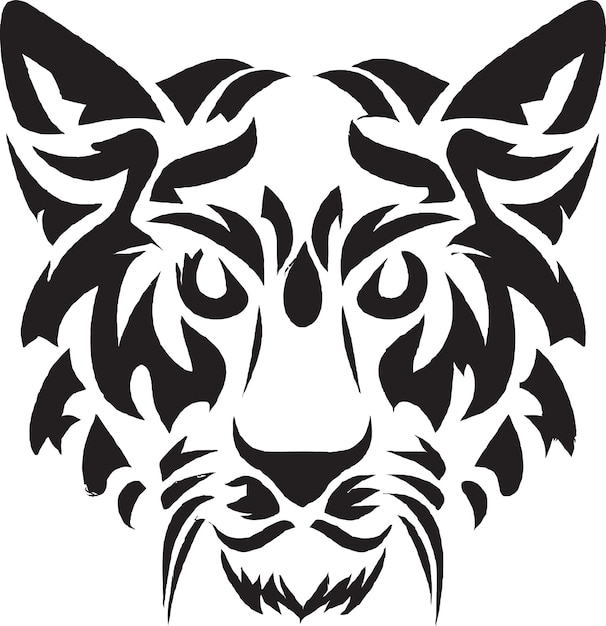 Diseño del icono del tigre rugiente