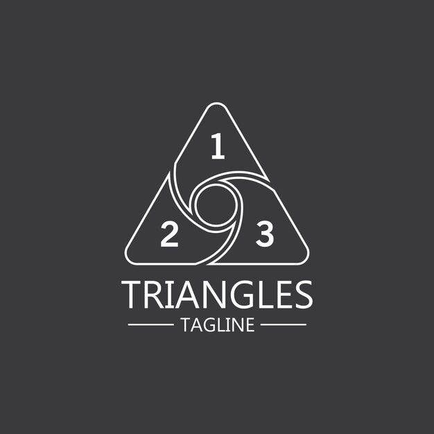 Diseño de icono de triángulo