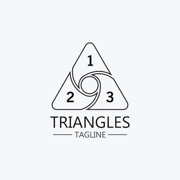 Diseño de icono de triángulo