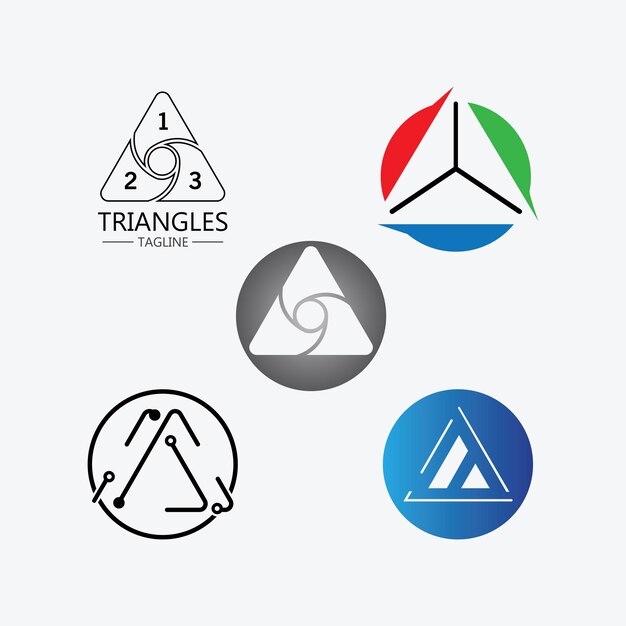 Diseño de icono de triángulo