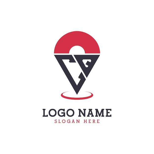 Diseño de icono de ubicación de CQ Logotipo moderno de CQ Pinpoint para aplicaciones de mapas de navegación y negocios basados en la ubicación