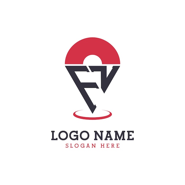 Diseño de icono de ubicación de FZ Logotipo moderno de FZ Pinpoint para aplicaciones de mapas de navegación y negocios basados en la ubicación