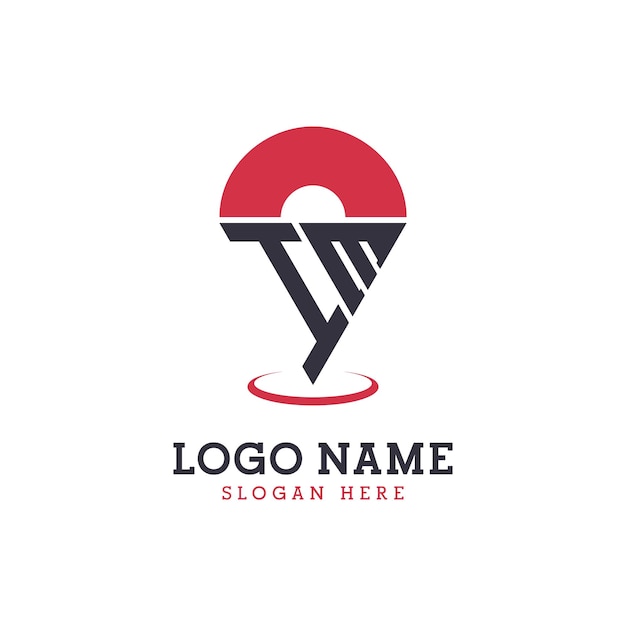 Diseño de icono de ubicación de IM Logotipo moderno de punto de identificación de IM para aplicaciones de mapas de navegación y negocios basados en la ubicación
