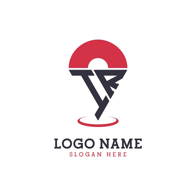 Diseño de icono de ubicación IR Logotipo moderno de punto IR para aplicaciones de mapas de navegación y negocios basados en la ubicación