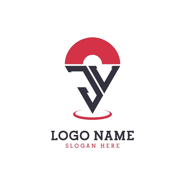 Diseño de icono de ubicación de JL Logotipo moderno de JL Pinpoint para aplicaciones de mapas de navegación y negocios basados en la ubicación
