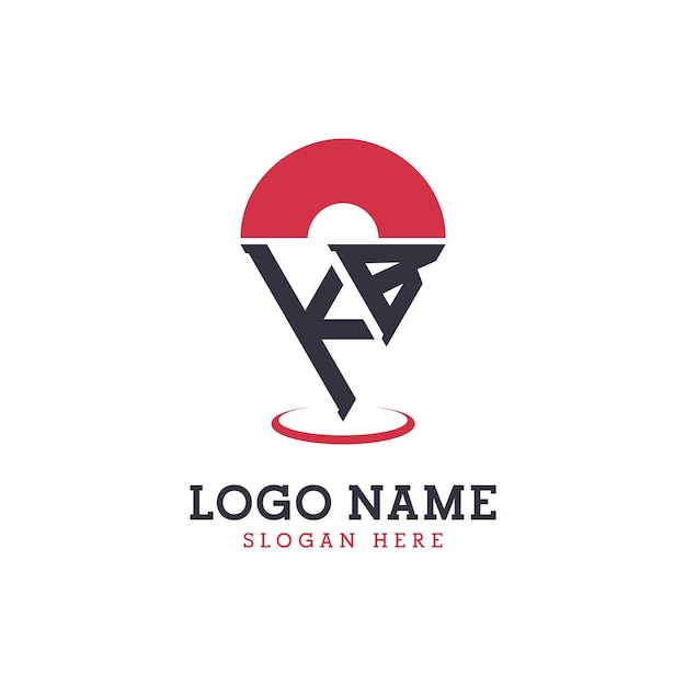 Diseño de icono de ubicación de KB Logotipo moderno de KB Pinpoint para aplicaciones de mapas de navegación y negocios basados en la ubicación