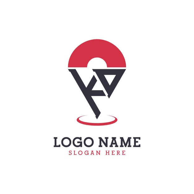 Diseño de icono de ubicación de KD Logotipo moderno de KD Pinpoint para aplicaciones de mapas de navegación y negocios basados en la ubicación
