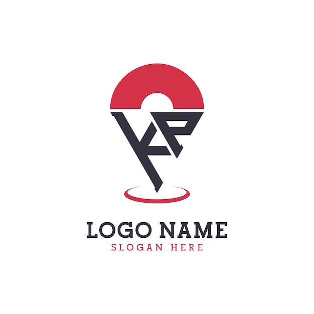 Diseño de icono de ubicación KP Logotipo moderno KP Pinpoint para aplicaciones de mapas de navegación y negocios basados en la ubicación