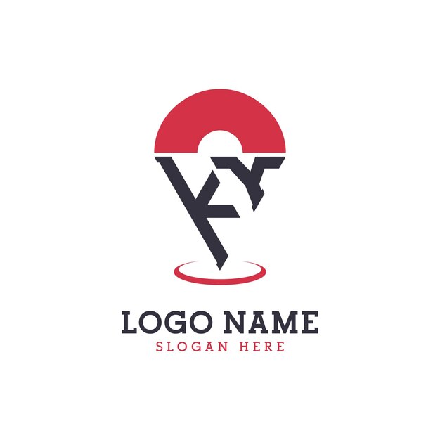Diseño de icono de ubicación de KY Logotipo moderno de KY Pinpoint para aplicaciones de mapas de navegación y negocios basados en la ubicación