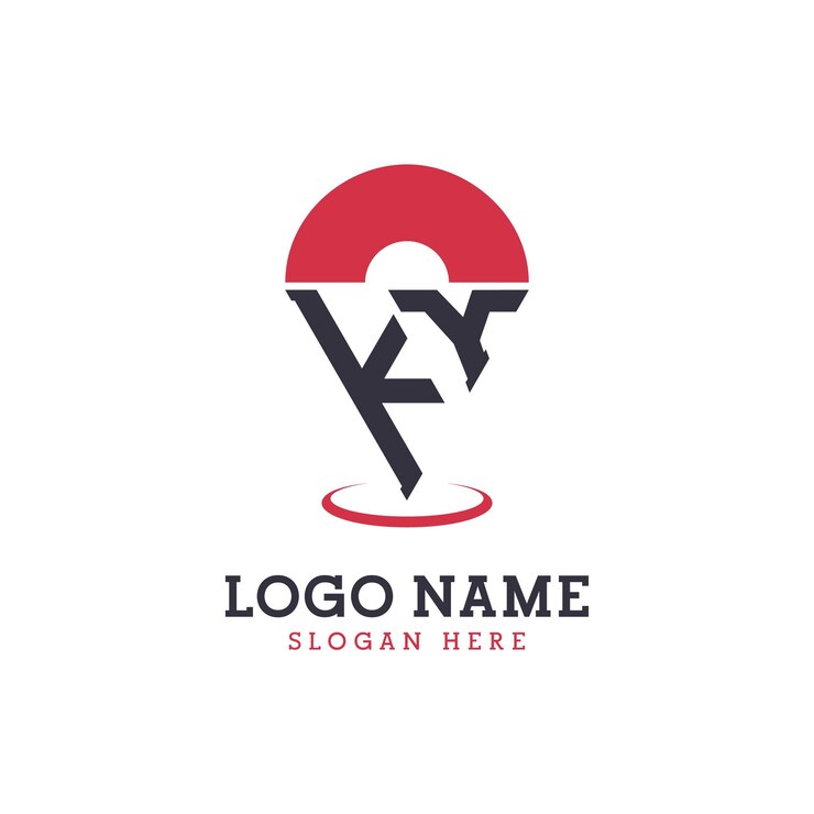 Vector diseño de icono de ubicación de ky logotipo moderno de ky pinpoint para aplicaciones de mapas de navegación y negocios basados en la ubicación