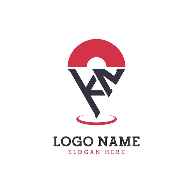 Diseño de icono de ubicación Logotipo KN Pinpoint moderno para aplicaciones de mapas de navegación y negocios basados en la ubicación