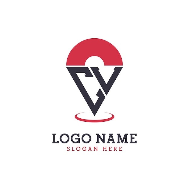 Diseño de icono de ubicación Logotipo moderno de CL Pinpoint para aplicaciones de mapas de navegación y negocios basados en la ubicación