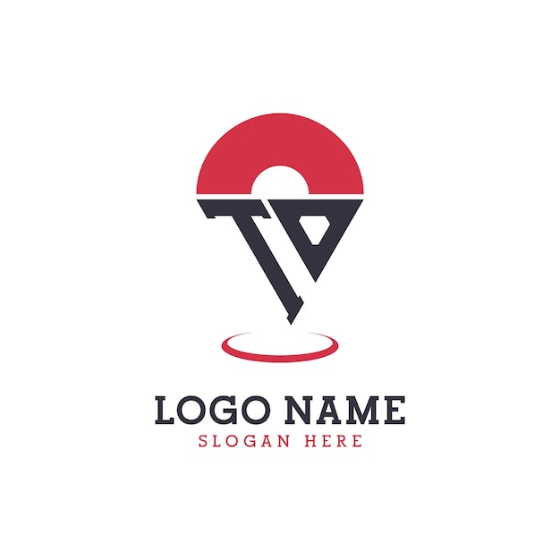 Diseño de icono de ubicación Logotipo moderno DO Pinpoint para aplicaciones de mapas de navegación y negocios basados en la ubicación