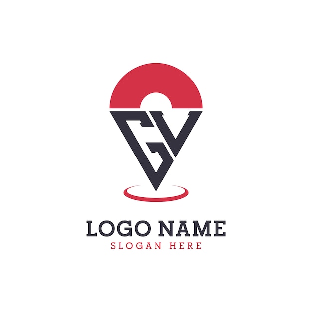 Diseño de icono de ubicación Logotipo moderno de GL Pinpoint para aplicaciones de mapas de navegación y negocios basados en la ubicación