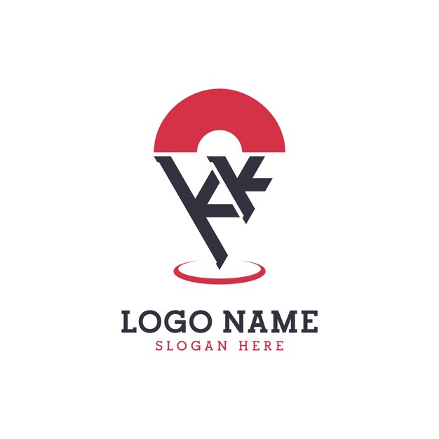 Diseño de icono de ubicación Logotipo moderno de KK Pinpoint para aplicaciones de mapas de navegación y negocios basados en la ubicación