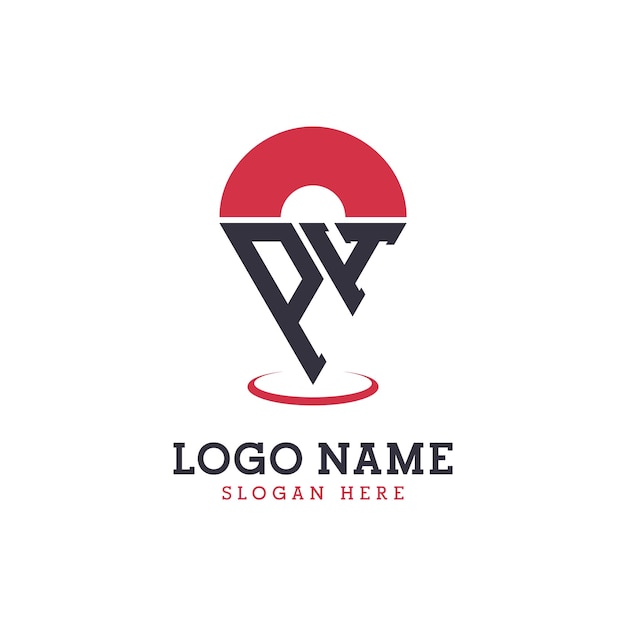 Diseño de icono de ubicación Logotipo moderno de PH Pinpoint para aplicaciones de mapas de navegación y negocios basados en la ubicación